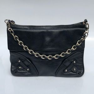 Charles David Leather Bag with Chain Detail